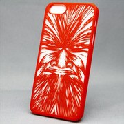 MINIOPAL SELLCTION 23094 [iPhone5/5s用 彫刻調 ダンディケース プラスチック レッド]