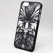 MINIOPAL SELLCTION 23117 [iPhone5/5s用 彫刻調 ダンディケース プラスチック ブラック]
