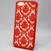 MINIOPAL SELLCTION 23032 [iPhone5/5s用 彫刻調 花模様ケース プラスチック レッド]