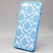 MINIOPAL SELLCTION 23049 [iPhone5/5s用 彫刻調 花模様ケース プラスチック ブルー]