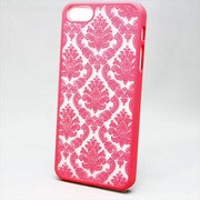 MINIOPAL SELLCTION 23056 [iPhone5/5s用 彫刻調 花模様ケース プラスチック ピンク]