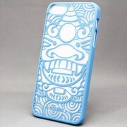 MINIOPAL SELLCTION 23278 [iPhone5/5s用 彫刻風 獅子 キャラクターケース プラスチック ブルー]