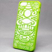 MINIOPAL SELLCTION 23285 [iPhone5/5s用 彫刻風 獅子 キャラクターケース プラスチック グリーン]