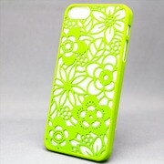 MINIOPAL SELLCTION 23223 [iPhone5/5s用 彫刻/和調彫り風 ダイナミック花模様ケース プラスチック グリーン]