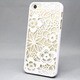 MINIOPAL SELLCTION 23230 [iPhone5/5s用 彫刻/和調彫り風 ダイナミック花模様ケース プラスチック ホワイト]