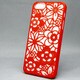 MINIOPAL SELLCTION 23247 [iPhone5/5s用 彫刻/和調彫り風 ダイナミック花模様ケース プラスチック レッド]