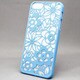 MINIOPAL SELLCTION 23254 [iPhone5/5s用 彫刻/和調彫り風 ダイナミック花模様ケース プラスチック ブルー]
