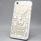 MINIOPAL SELLCTION 23186 [iPhone5/5s用 浮き彫り風 スカルケース プラスチック ホワイト]