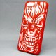 MINIOPAL SELLCTION 23193 [iPhone5/5s用 浮き彫り風 スカルケース プラスチック レッド]