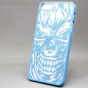 MINIOPAL SELLCTION 23209 [iPhone5/5s用 浮き彫り風 スカルケース プラスチック ブルー]