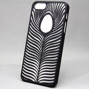 MINIOPAL SELLCTION 23162 [iPhone5/5s用 彫刻風 自然/木の葉ケース プラスチック ブラック]