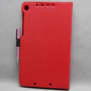NEXUS7(2013年発売モデル) ペン差し付き シンプルケース 合皮×プラスチック レッド MINIOPAL SELLCTION 24022