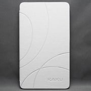 NEXUS7(2013年発売モデル) ライン入り 合皮 ホワイト MINIOPAL SELLCTION 23483