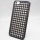 MINIOPAL SELLCTION 24671 [iPhone5/5s用 彫刻風 チェック柄ケース プラスチック ブラック]
