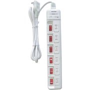 雷ガード付 6ヶ口6スイッチ省エネタップホコリカバー付 NC-2463S