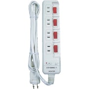 雷ガード付 4ヶ口4スイッチ省エネタップ NC-5570S