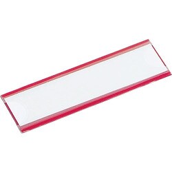 マグネット式見出しプレート 25X110 赤 10枚入 MGP-25X110-R