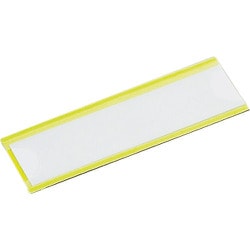 マグネット式見出しプレート 25X80 黄 10枚入 MGP-25X80-Y