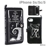 iPhone 5s/5c/5 専用 ディズニーキャラクター/Old Book Case(ナイトメア・ビフォア・クリスマス) [本革レザー]