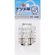 白熱電球 ナツメ球 E12口金 100~110V 5W形 クリア 2個入 LB-T0205-C/2P