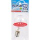 白熱電球 ミニクリプトンランプ E17口金 100～110V 75W形（68W） 45mm径 クリア LB-PS4775K-C