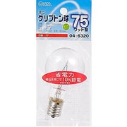 白熱電球 ミニクリプトンランプ E17口金 100~110V 75W形(68W) 45mm径 クリア LB-PS4775K-C