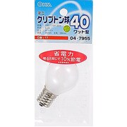 白熱電球 ミニクリプトンランプ E17口金 40W ホワイト LB-S3740K-W