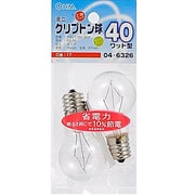 白熱電球 ミニクリプトンランプ E17口金 40W クリア 2個入 LB-PS3740K-C2P