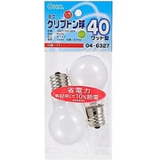 白熱電球 ミニクリプトンランプ E17口金 40W ホワイト 2個入 LB-PS3740K-W2P