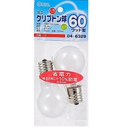 白熱電球 ミニクリプトンランプ E17口金 60W ホワイト 2個入 LB-PS3760K-W2P