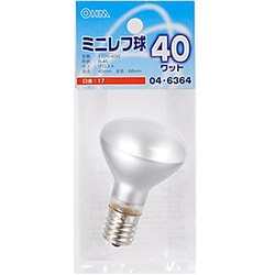白熱電球 ミニレフ球 E17口金 40W フロスト LB-R4740-F
