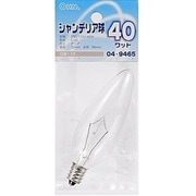白熱電球 シャンデリア球 E12口金 40W形 32mm径 クリア LB-C2240-C