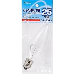 白熱電球 シャンデリア球 E17口金 25W形 32mm径 クリア LB-C2725-C