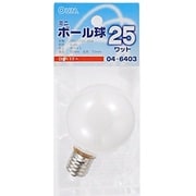 白熱電球 ミニボール球 E17口金 25W形 50mm径 ホワイト LB-G5725-W