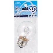 白熱電球 ミニボールランプ E26口金 100~110V 40W形 50mm径 クリア LB-G5640-C