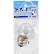 白熱電球 ミニボールランプ E26口金 100～110V 7W形 40mm径 クリア LB-G4607-C