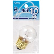 白熱電球 ミニボールランプ E26口金 100～110V 10W形 40mm径 クリア LB-G4610-C
