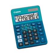 カラフル電卓 ミニ卓上サイズ W税計算 12桁 ブルー LS-120WT-BL