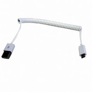 コイル型USBケーブル 白モデル TM-microUSB-coil-WH
