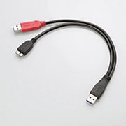 ダブルパワーケーブル USB3.0-microB 簡易パッケージ USB3-AAMB5DPBK