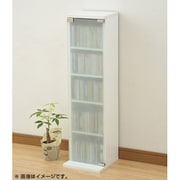 SCDT-2490G（WH） [CD DVD兼用スリムラック 棚4段 ホワイト]