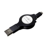 microUSBコードリール 1m 黒 SMC-10/BK