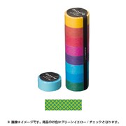 マスキングテープ ベーシック(COLORFULLY COLORFUL)/マステ/パターン (グリーンイエロー/チェック) MST-MKT02-GYE