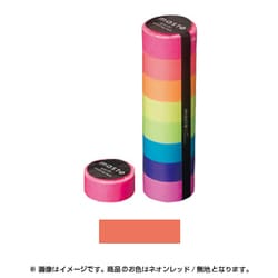 マスキングテープ ベーシック(VISIBLE NEON)/マステ (ネオンレッド/無地) MST-MKT07-RE