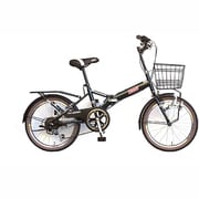 折りたたみ自転車 20型 外装6段変速 カゴ付 ダークグリーン FD206DX-II 3119