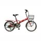 折りたたみ自転車 20型 外装6段変速 カゴ付 レッド FD206DX-II 3120