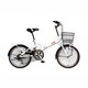 折りたたみ自転車 20型 外装6段変速 カゴ付 ホワイト FD206DX-II 3122