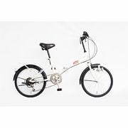 折りたたみ自転車 20型 外装6段変速 アイボリー FD206SL-II 3127