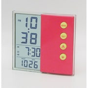 シースルーディスプレイクロック ピンク ML-206-YPK