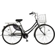 シティサイクル ケープベルト Wループ 27型 内装3段変速 黒系メタリック CAWBP273N